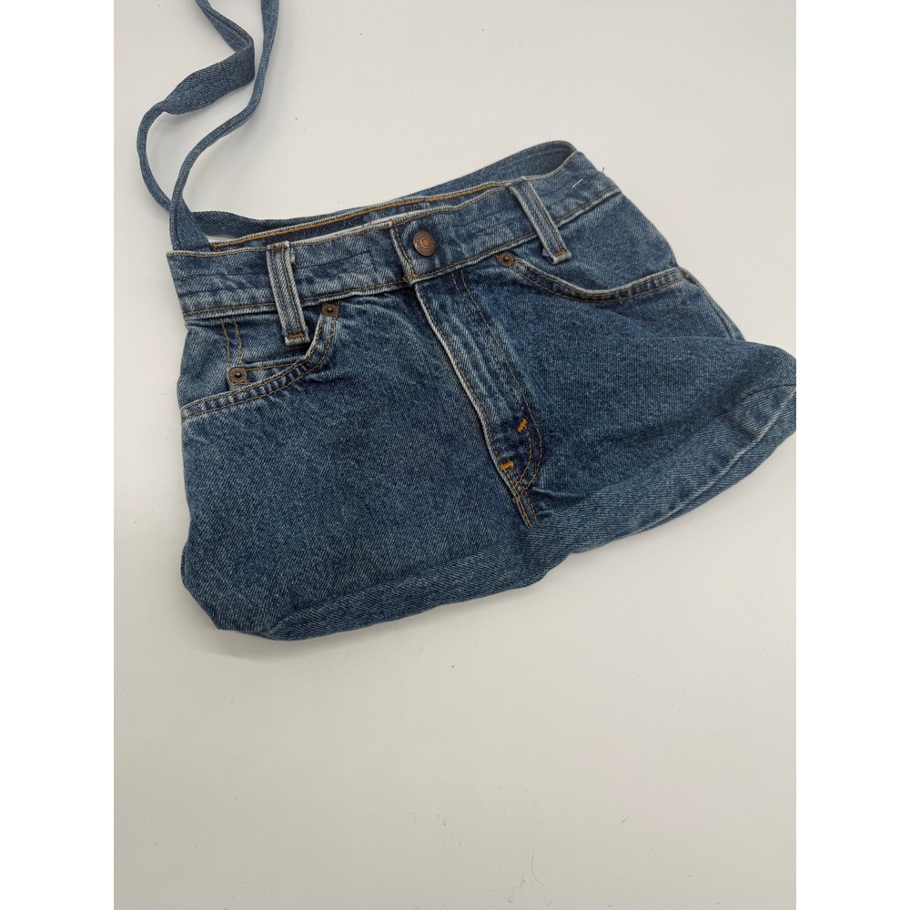 Handmade Upcycled Levi Denim Handbag Blue Jean Crossbody Bag Y2K Style